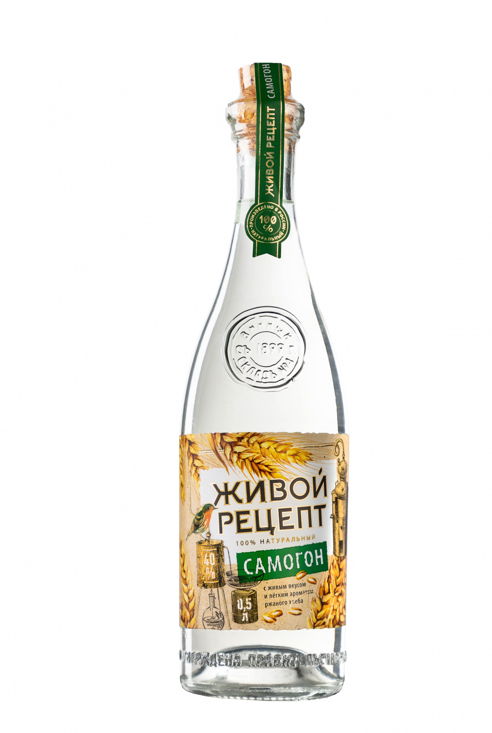 Спирт.нап. "Живой Рецепт" Самогон 0,5л 40%