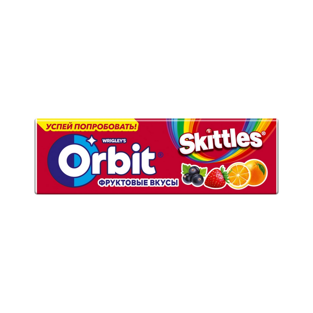 Жев. рез. Orbit Фруктовые вкусы Skittles 13,6г