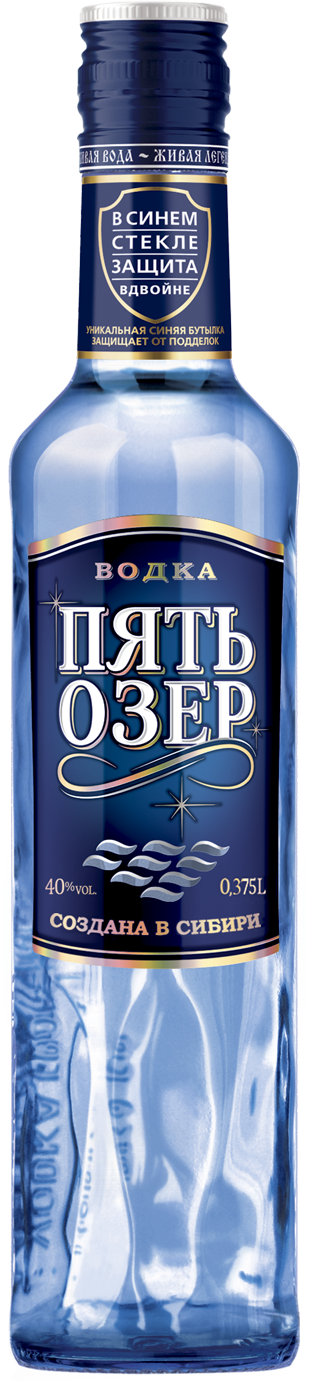 Водка "Пять Озер", 40%, 0,375л