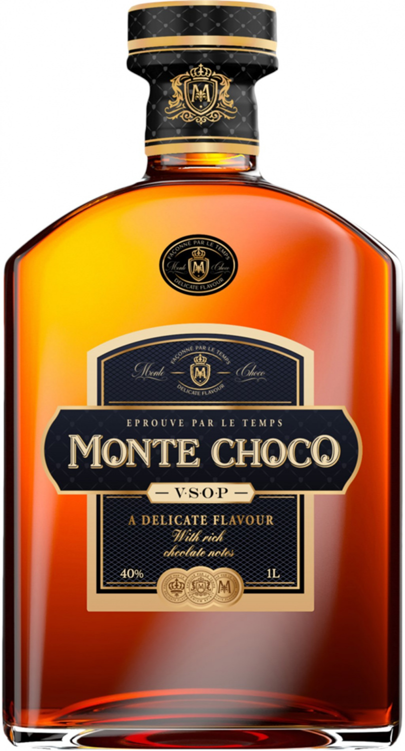 Коньяк Российский  пятилетний «Monte Choco VSOP» 1 л, 40%