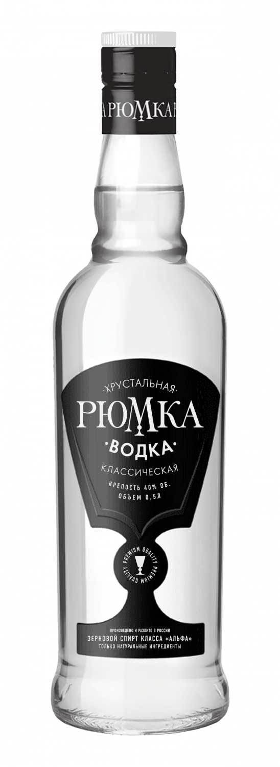 Водка "Хрустальная Рюмка" Классическая 0,5л 40%