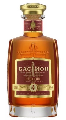 Коньяк Российский четырехлетний «Бастион» 0,5 л, 40%