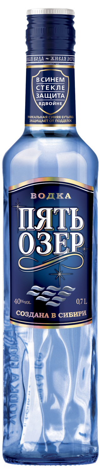 Водка "Пять Озер", 40%, 0,7л