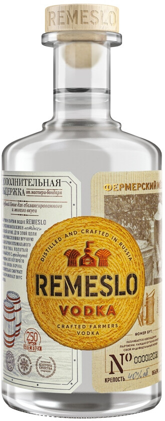 Водка "Ремесло Фермера" Выдержанная, 40%, 0,5л