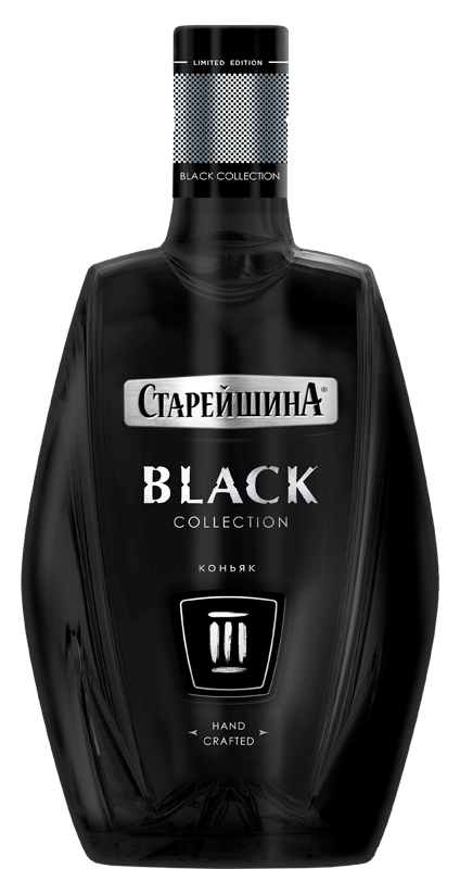 Коньяк Российский  трехлетний «Старейшина, black collection» 0,5 л, 40%