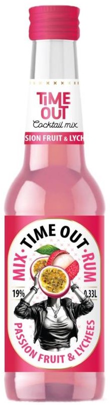 Аперитив «в Time Out Cocktail mix Passion Fruit & Lychee» 0,33 л, 19%