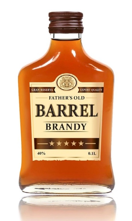 Бренди Российский «Father's Old Barrel Brandy » 0,1л, 40%