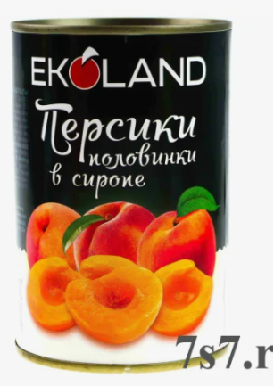 Персики  EKOLAND ж/б  425мл