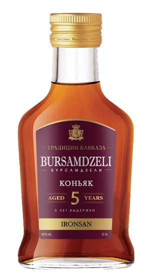 Коньяк Российский пятилетний «Bursamdzeli» 0,1л, 40%л