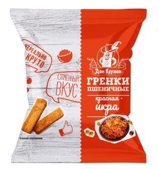 Гренки  ДОН КРУТОН со вкусом красной икры 55г
