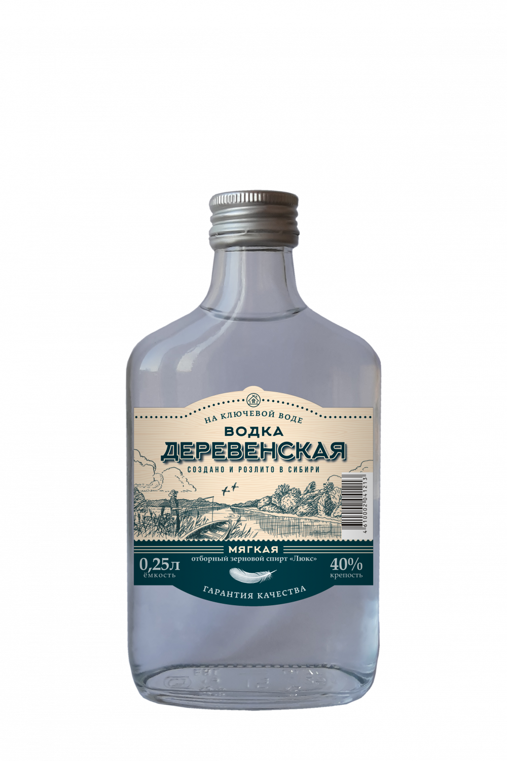 Водка "Деревенская" Мягкая, 40%, 0,25л