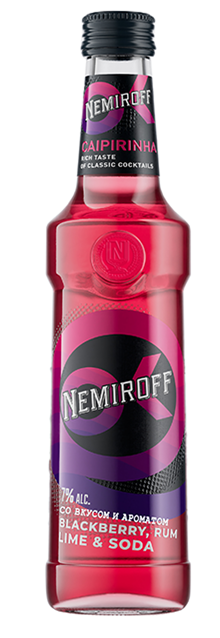 Пивной напиток «Nemiroff Blackberry, Rum Lime & Soda» 0,33л, 7% с/б 