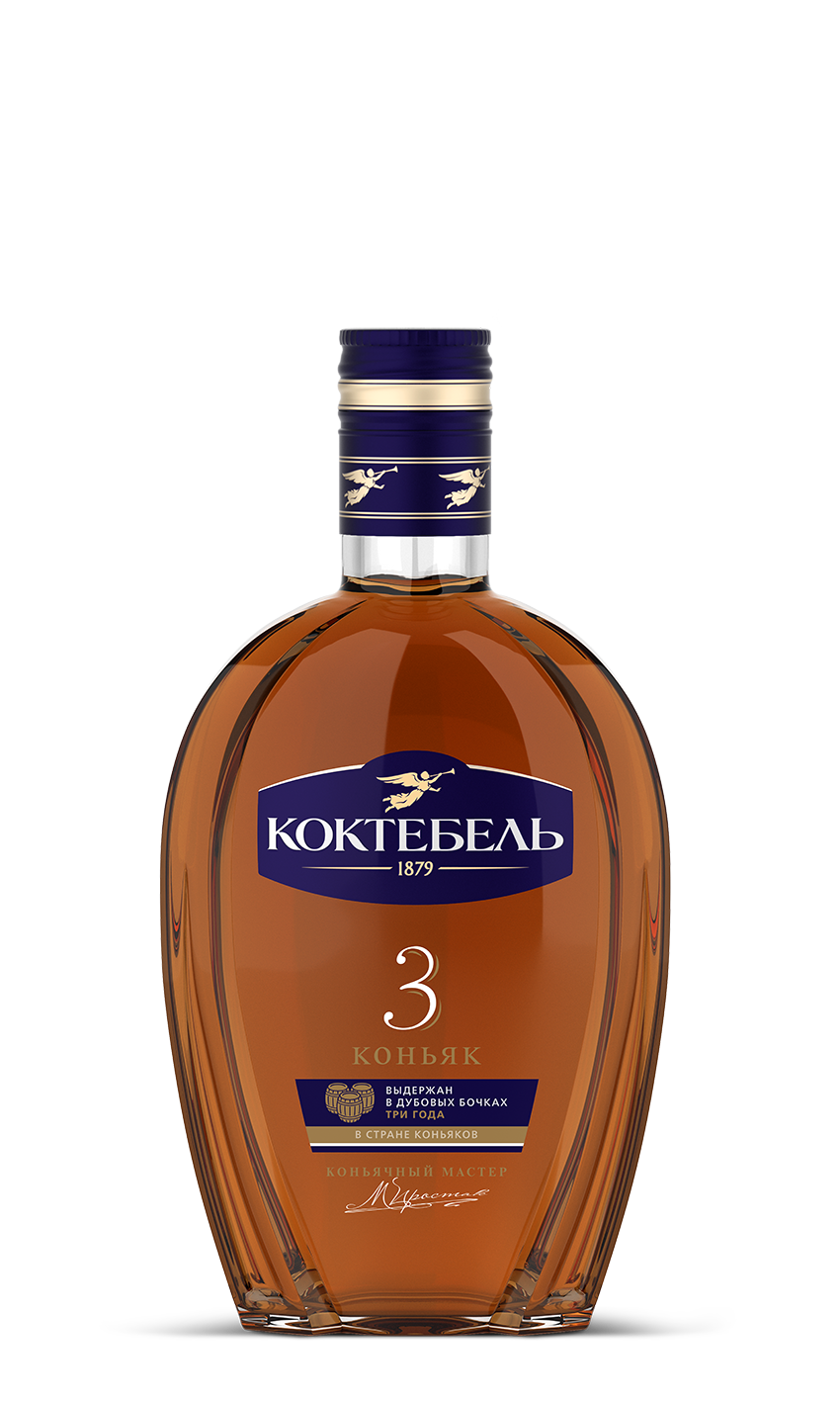 Коньяк "Коктебель" 3* 40% 0,375 л.