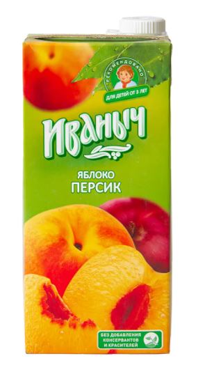 Нектар "Иваныч" яблочно-персиковый 0,95л М
