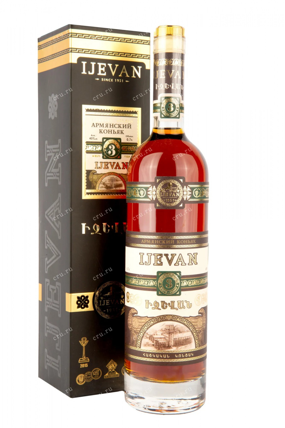 Коньяк Армянский трехлетний «Ijevan» 0,5 л, 40% п/у