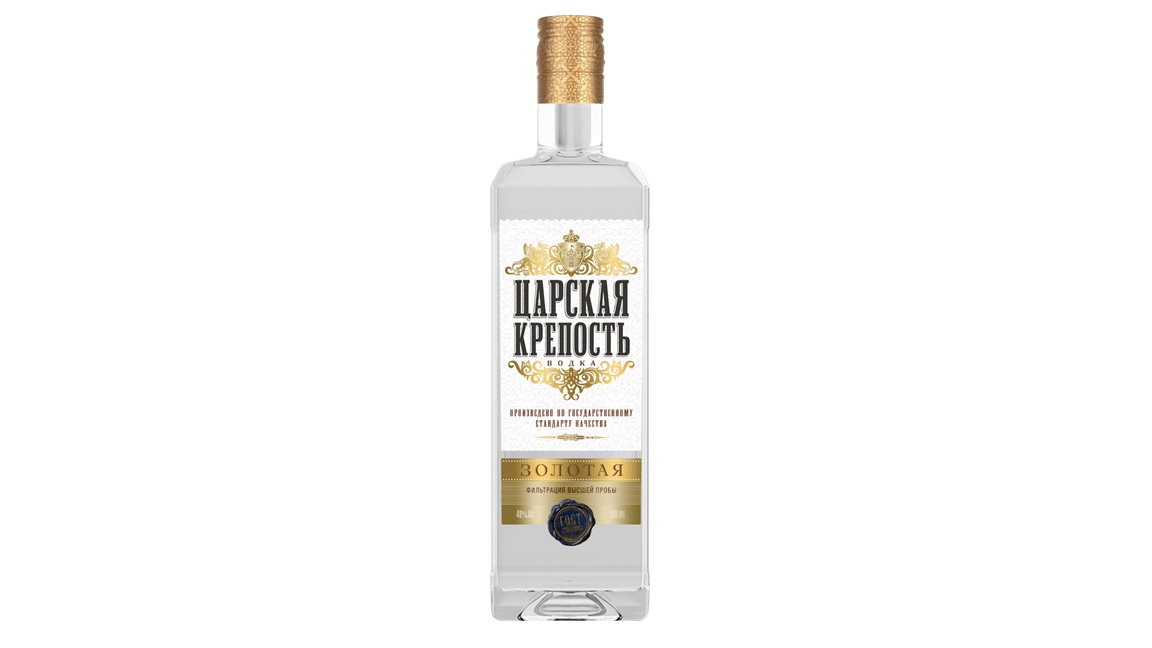 Водка "Царская Крепость" Золотая, 40%, 0,5л