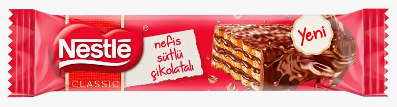 Вафля "NESTLE" с шоколадной начинкой покрытая молочным шоколадом 27гр
