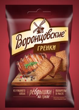 Гренки Воронцовские  со вкусом ребер свиных 60г