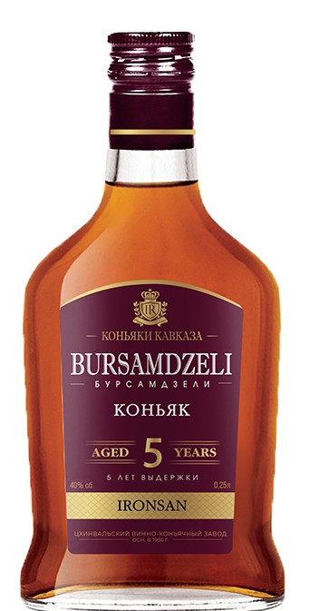 Коньяк Российский пятилетний «Bursamdzeli» 0,25 л, 40%