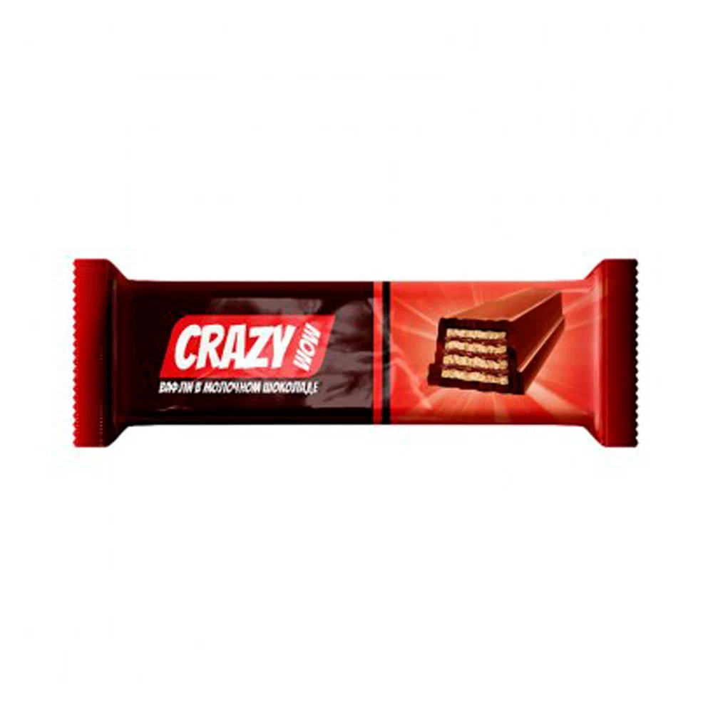 Вафли "CRAZYWOW" в молочном шоколаде 35гр