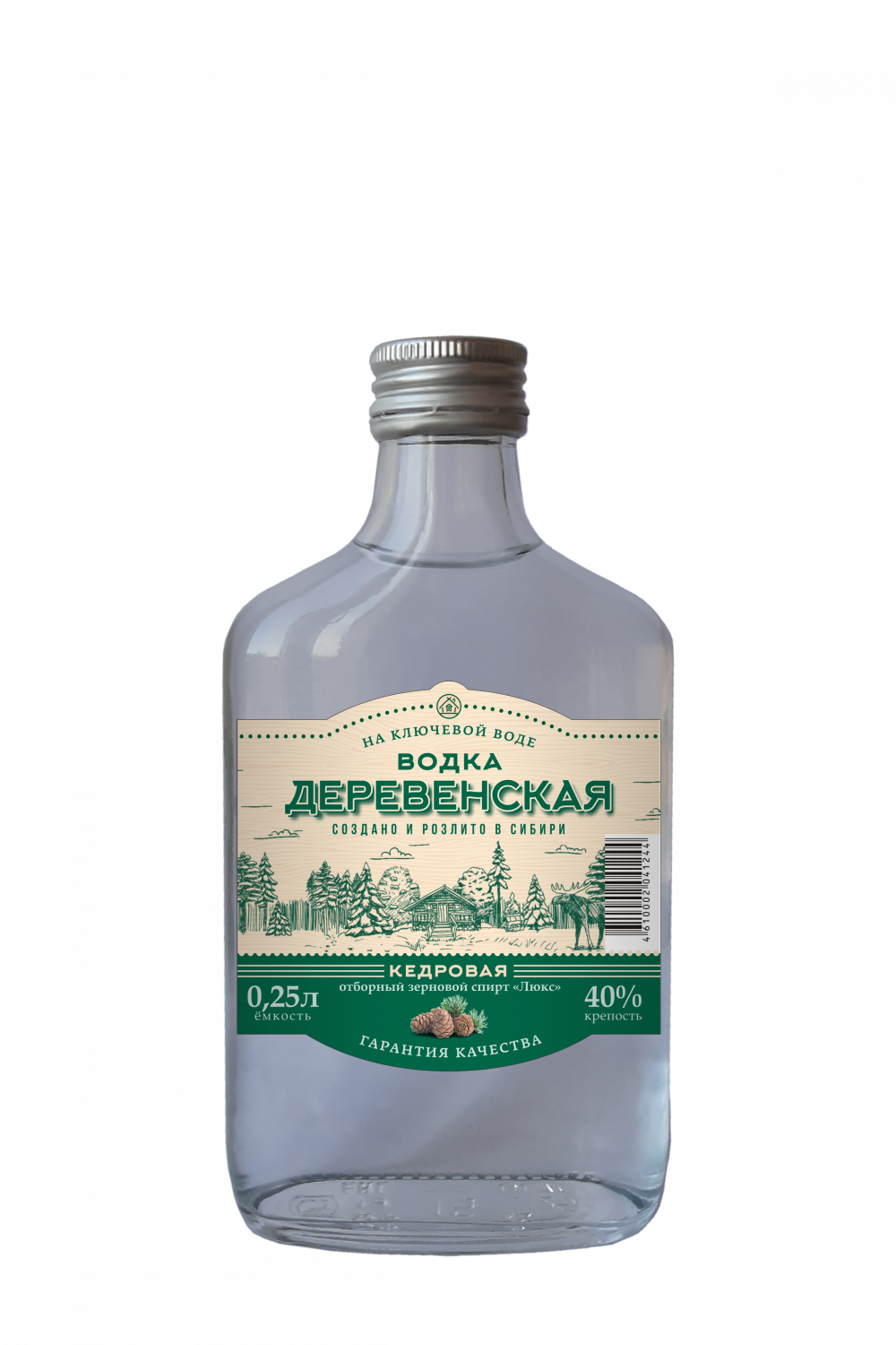 Водка "Деревенская" Кедровая, 40%, 0,25л