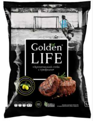Чипсы Golden Life "Со вкусом Аргентинского стейка с трюфелем" 90г
