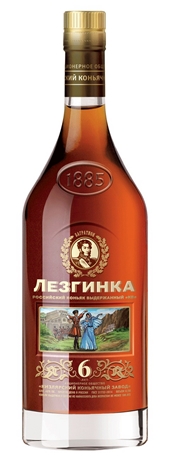 Коньяк Российский шестилетний «Лезгинка» 0,5 л, 40%