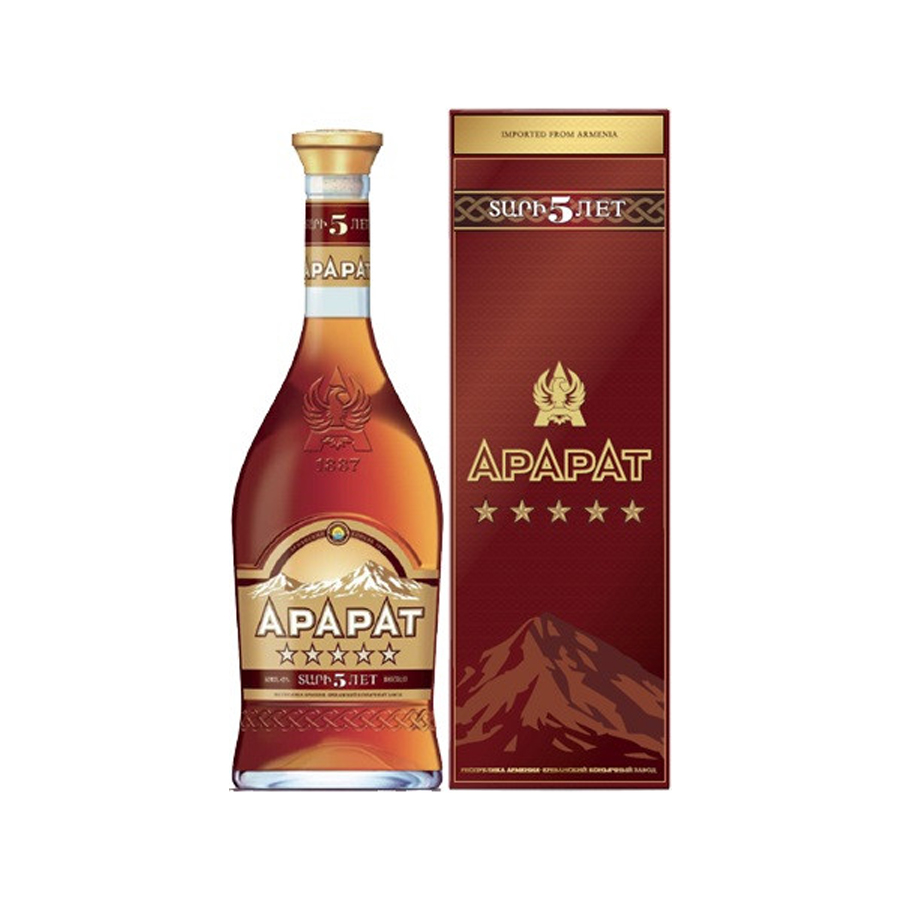 Коньяк Армянский пятилетний «Арарат» 5 звезд» 0,7л, 40% п/у