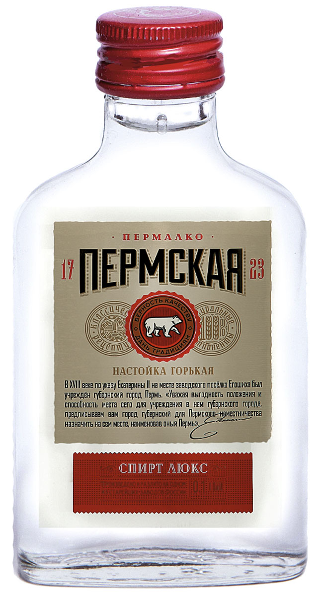 Наст.гор. "Пермская" 0,1л 38% фляжка