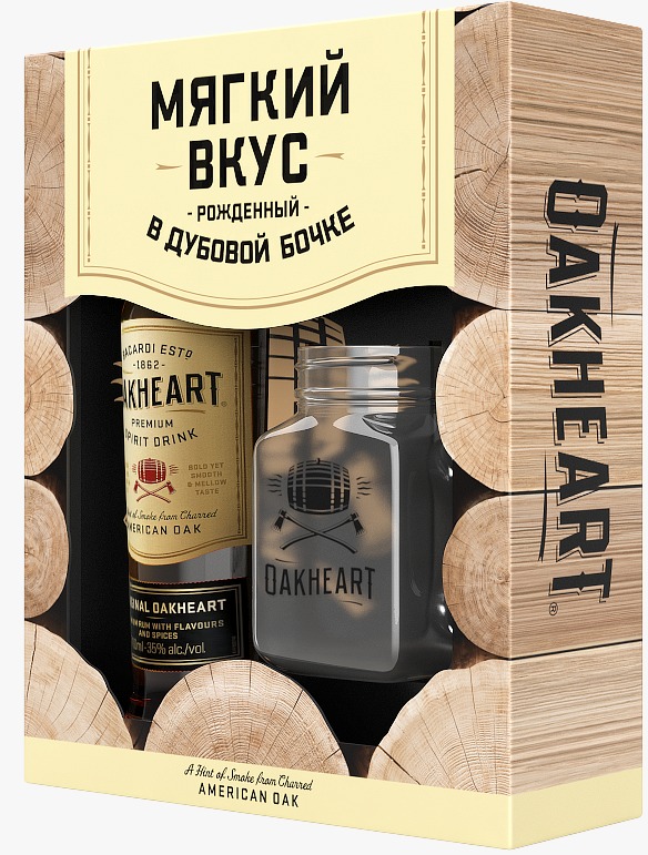 Нап. спирт. BR "ОАКХАРТ ОРИДЖИНАЛ" 35% 0,7л + кружка