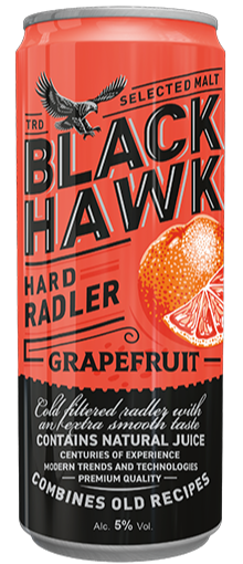 Пивной напиток «Black Hawk Hard Radler Grapefruit» 0,43л, 5% ж/б 
