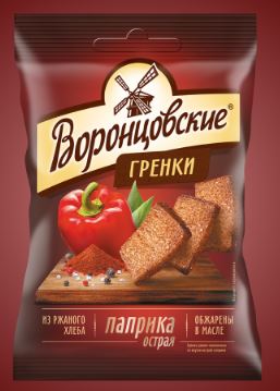 Гренки Воронцовские со вкусом острой паприки 60г