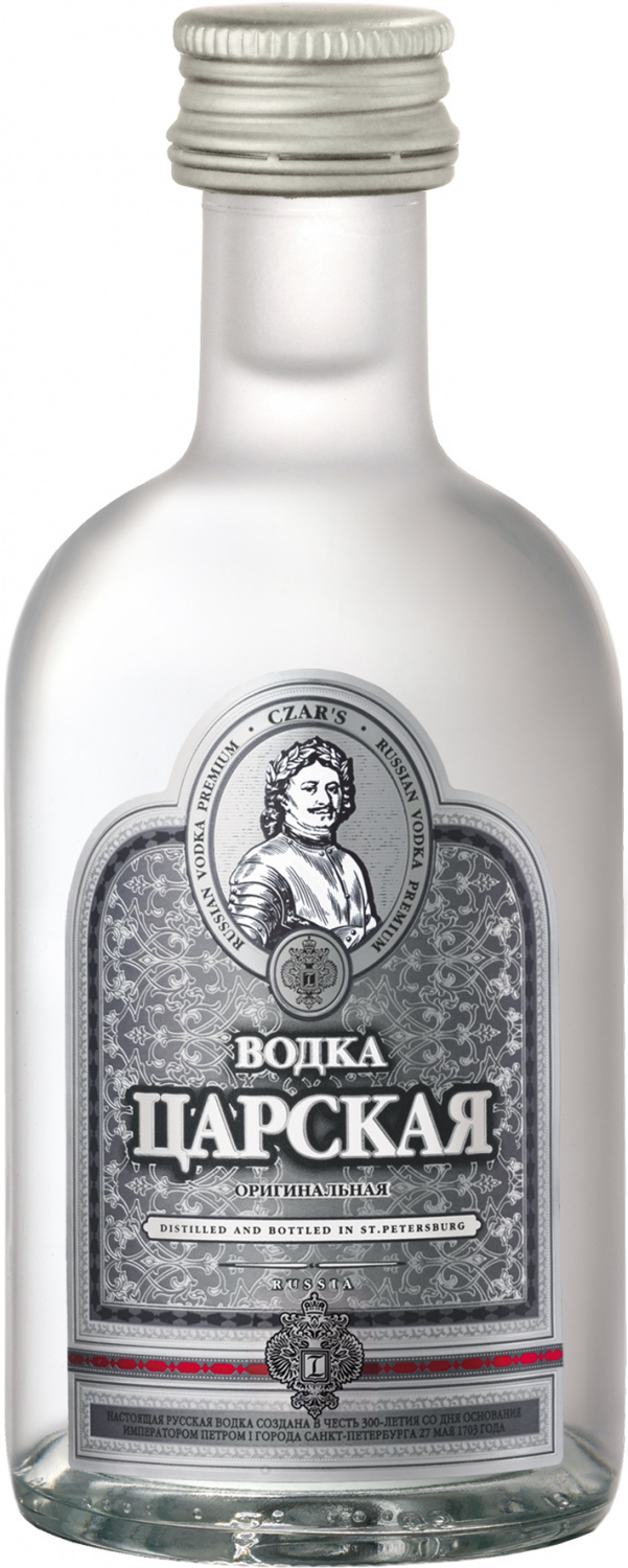 Водка "Царская" Оригинальная, 40%, 0,05л
