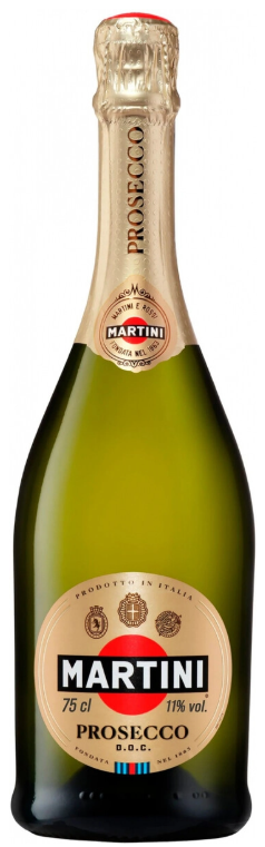 Вино игристое белое сухое «Martini Prosecco» 0,75 л, 11,5% п/у