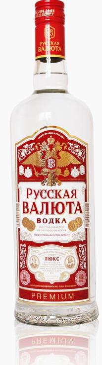Водка "Русская Валюта", 38%, 1,0 л