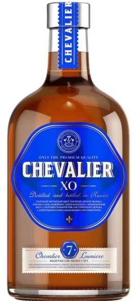 Коньяк Российский  семилетний «Chevalier Lumière XO» 0,5 л, 40%