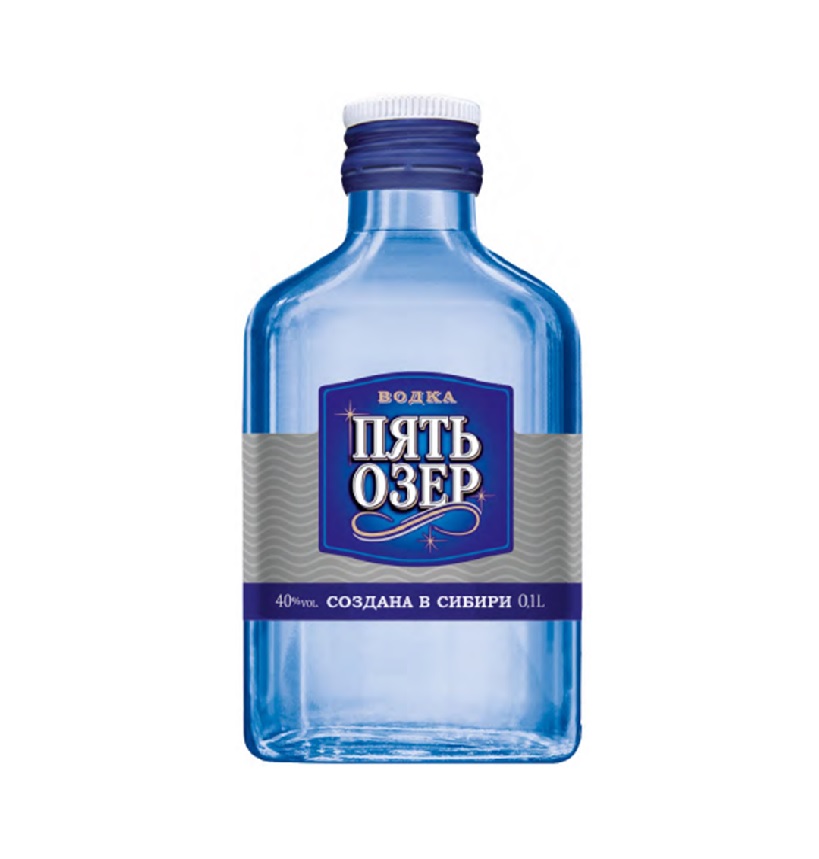 Водка "Пять Озер", 40%, 0,1л