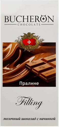 Шоколад BUCHERON Filling с начинкой пралине 85г