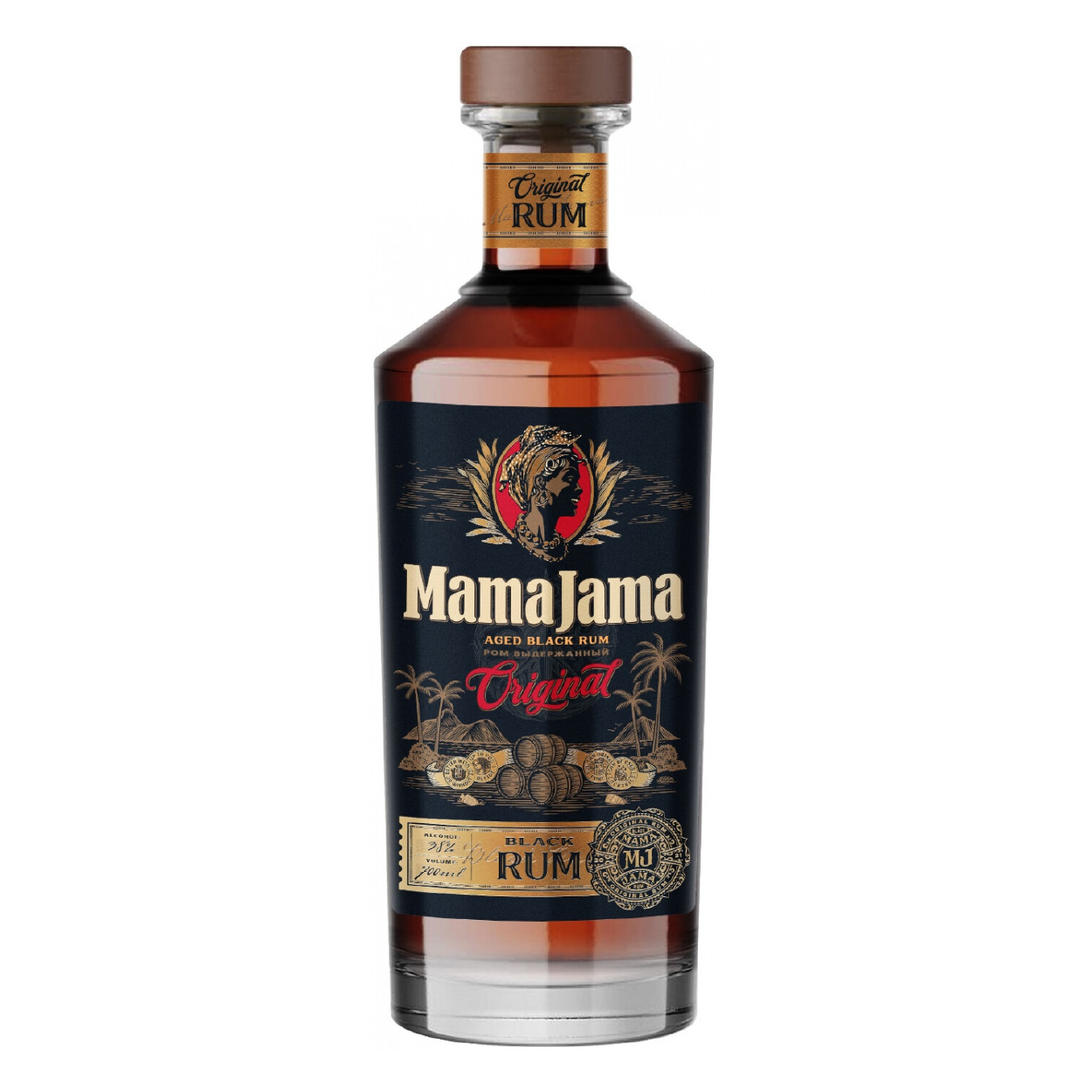 Ром выдержанный "Mama Jama Black" 38% 0,7л