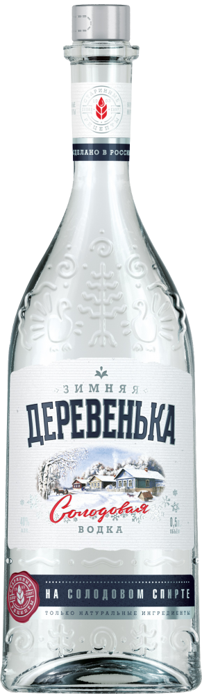 Водка "Деревенька" Зимняя, 40%, 0,5л