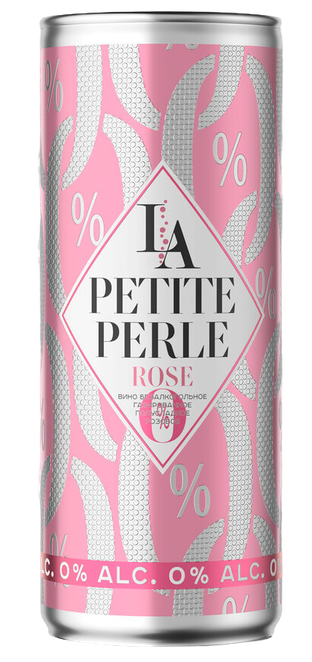 Вино безалкогольное игристое розовое п/сладкое «La Petite Perle Rose» 0,25л