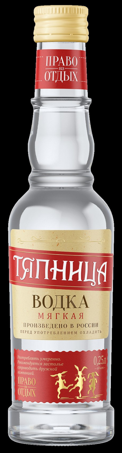 Водка "Тяпница" Мягкая, 40%, 0,25л