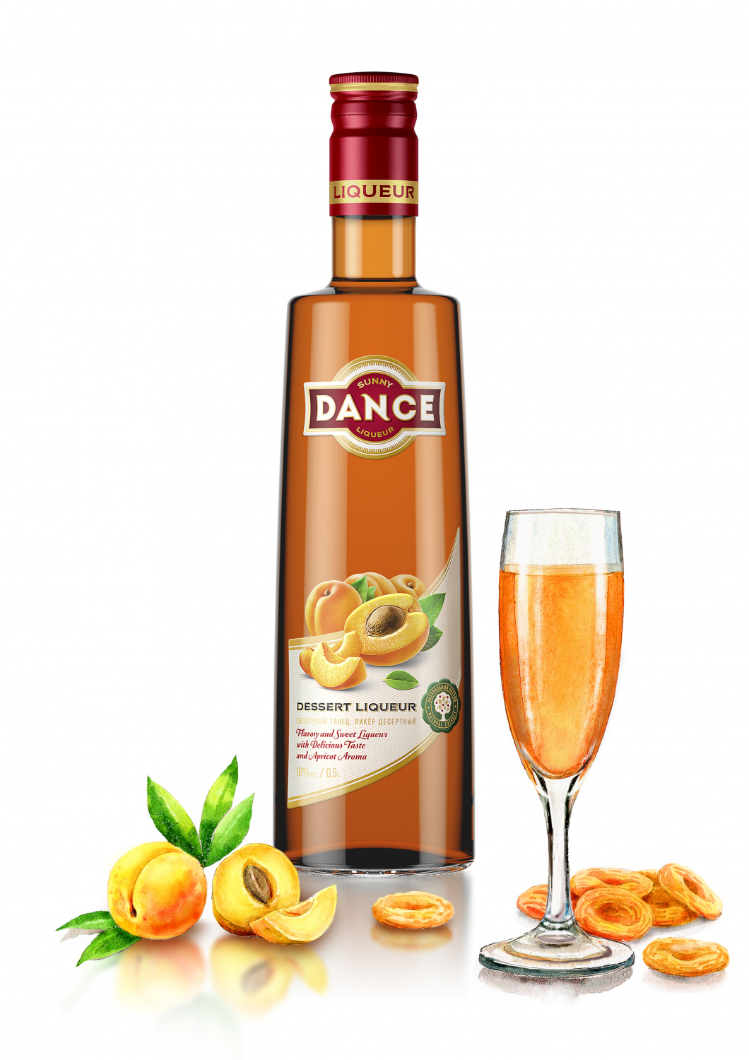 Ликер десертный "SUNNY DANCE" АБРИКОС 20% 0,5л