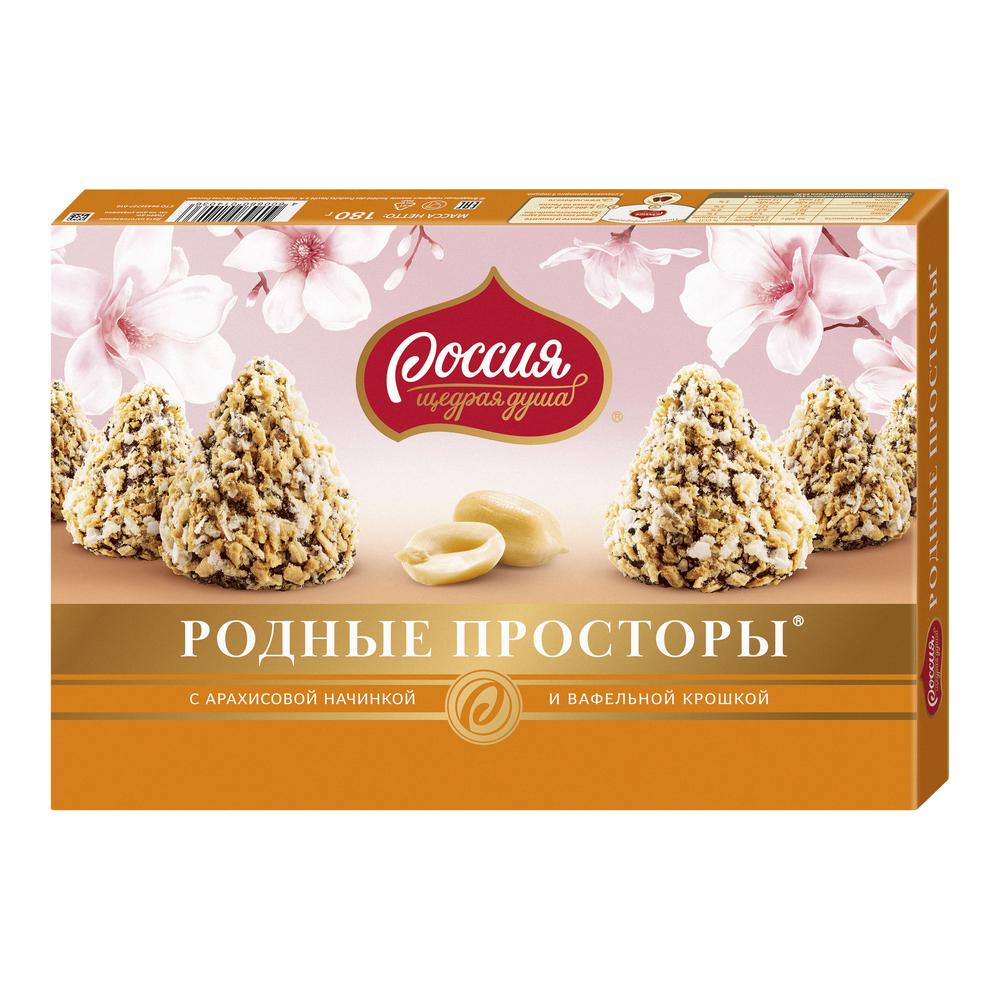 Шок.наб.Р."РОДНЫЕ ПРОСТОРЫ" ваф. крошкой 180г