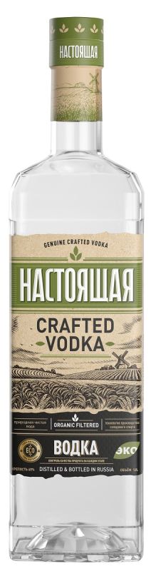 Водка "Настоящая" Крафт 1,0л. 40%