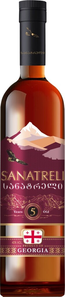 Коньяк Грузинский пятилетний «Sanatreli 5 Years» 0,25 л, 40%