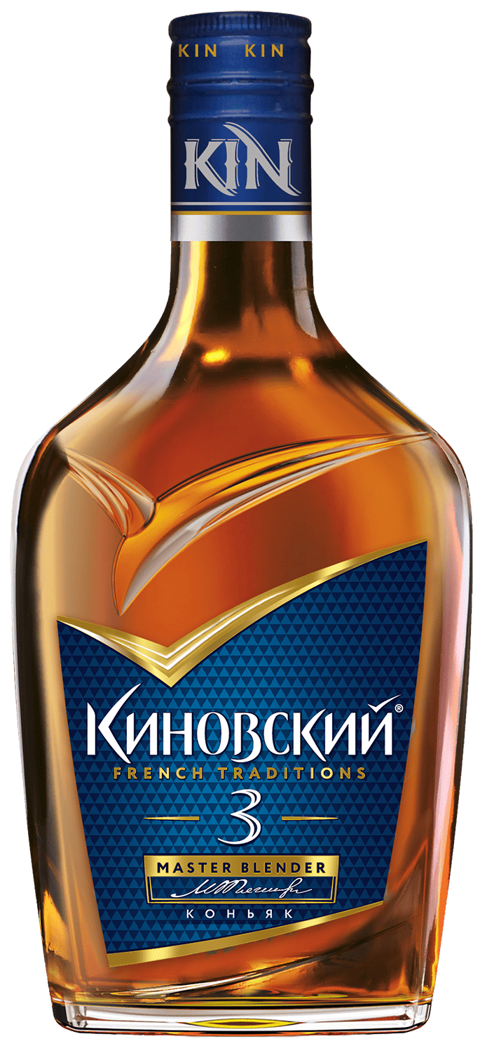 Коньяк российский "Киновский" Трехлетний, 40%, 0,25л