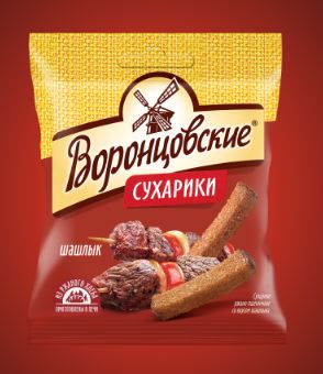 Сухарики Воронцовские со вкусом Шашлык 40г