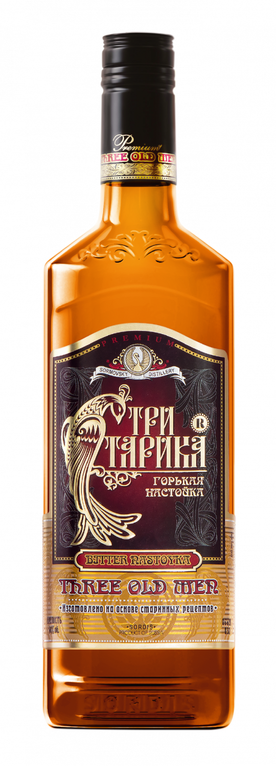 Настойка горькая "Три Старика", 40%, 0,5л