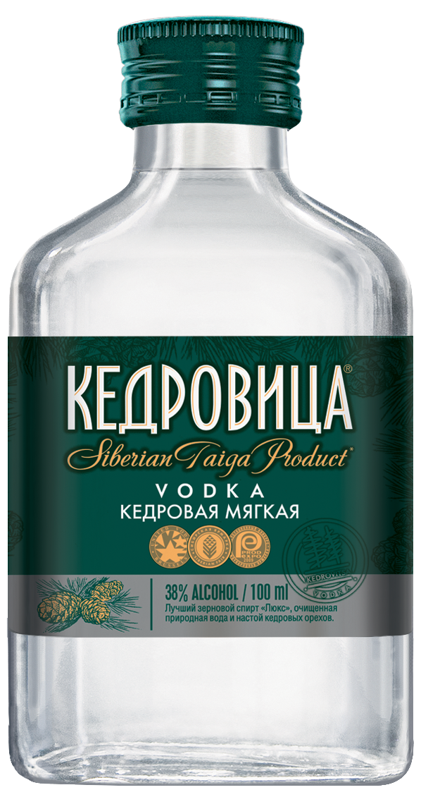 Водка "Кедровица" Кедровая мягкая, 38%, 0,1л